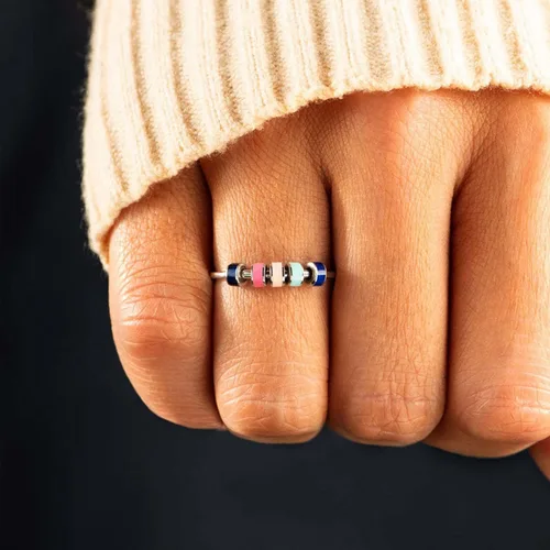 Vista 7 de Regalos para hija de mamá, anillo de circón de doble onda, anillos de madre e hija, artículos de moda, regalos de cumpleaños, Navidad, 2025