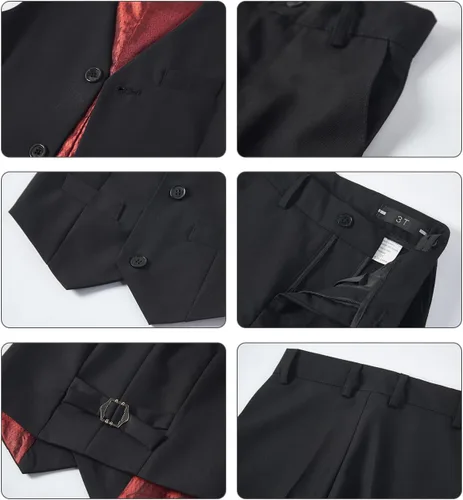 Vista 57 de Conjunto de chaleco para niños, trajes formales, trajes de boda, ropa de vestir