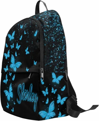 Vista 2 de M YESCUSTOM Mochila personalizada casual con nombre, multifuncional, para adolescentes, niñas, niños, mochilas escolares para niños, 0705-10