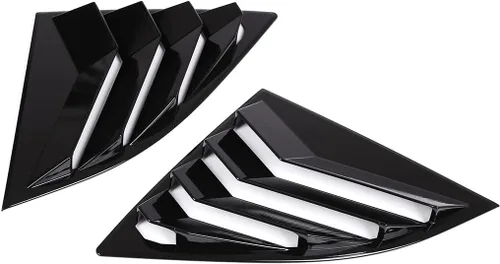 Vista 2 de ABS compatible con Toyota Supra GR A90 A91 MK5 2018 2019 2020 2021 2022 2023 2024 Cubierta triangular para persianas traseras (negro)