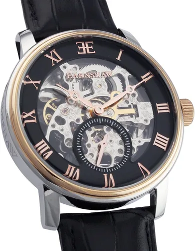 Vista 2 de Thomas Earnshaw Mens 42mm Westminster Skeleton Automatic Watch with Genuine Leather Strap ES-8041