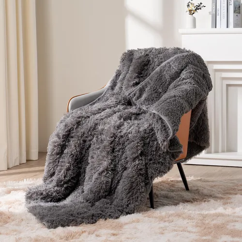 Vista 27 de Topblan - Manta pesada para adultos de 12 libras, suaves y cómodas mantas de forro polar con sherpa lanudo, manta pesada de jacquard elegante