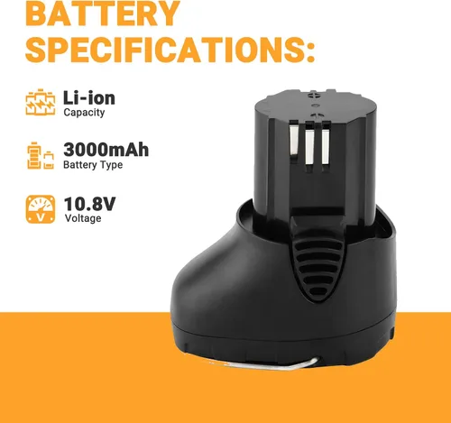 Vista 3 de Shentec Batería de 10.8V 3000mAh compatible con Dremel 855-02 855-01