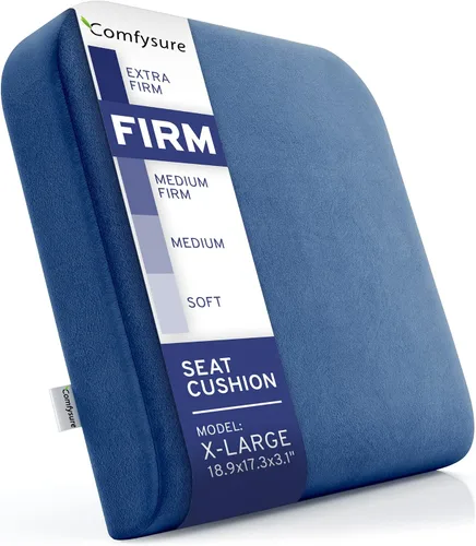 Vista 9 de Almohada para asiento extragrande para personas con sobrepeso ComfySure, con espuma viscoelástica, para silla de ruedas, oficina o coche, en gris