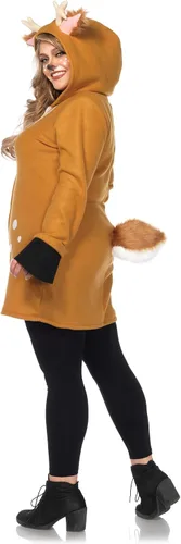Vista 6 de Leg Avenue Disfraz de Halloween acogedor con capucha para mujer