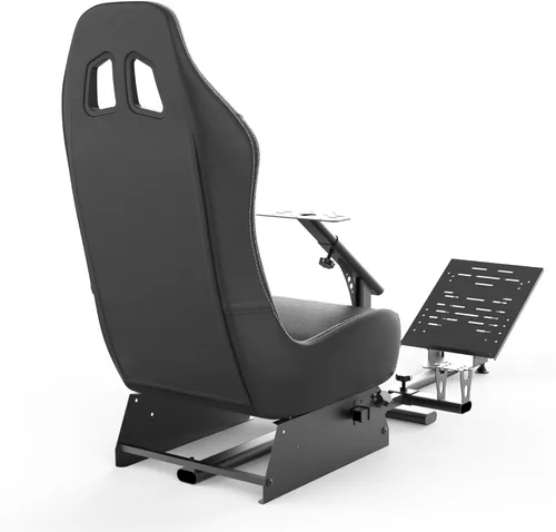 Vista 5 de cirearoa Soporte de rueda de carreras con asiento, silla de juegos, cabina de conducción para todos los Logitech G923 G29 G920 Thrustmaster
