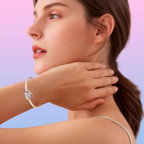 Vista 5 de LAZIAO Jewelry Cartoon Charm 925 Sterling Silver for Bracelets Mothers Day Birthday Halloween Christmas Jewelry Gift