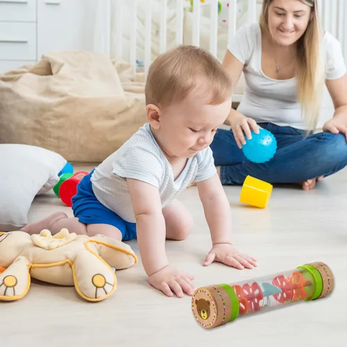 Vista 2 de Musfunny Rainmaker Rain Stick Baby Toy: Instrumento sensorial para niños Arcoír