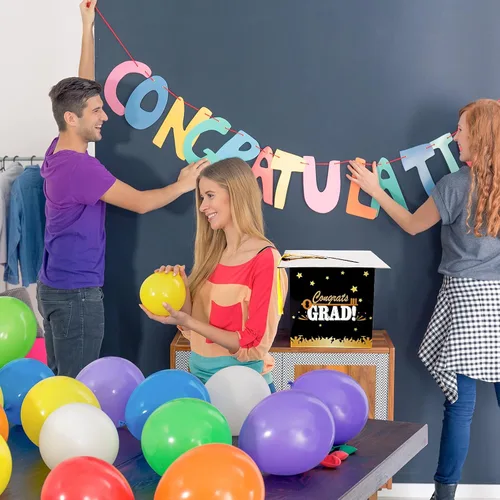 Vista 4 de Outus Caja de tarjetas de graduación 2026 con borla, titular de la tarjeta de felicitación para graduación, caja de regalo de graduación
