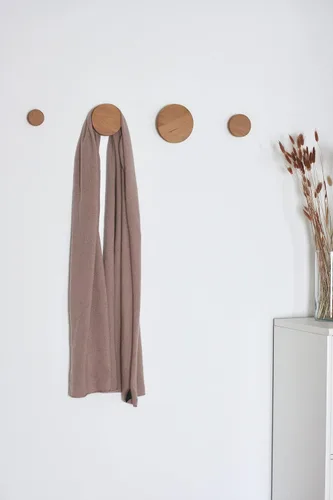 Vista 4 de Ganchos redondos de madera para colgar en la pared, perchas de madera para colgar en la pared, ropa, bufanda, sombrero, bolsa, toalla, decoración