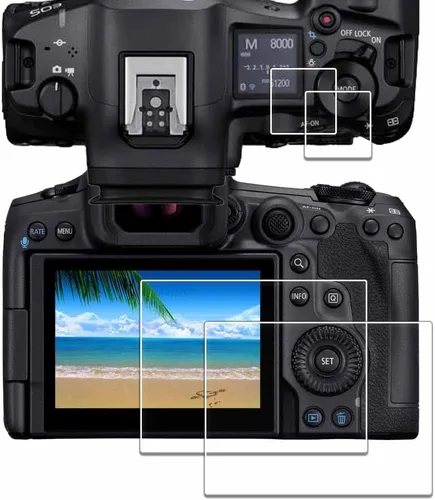 Vista 11 de iDaPro 2 protectores de pantalla para Canon EOS R1/EOSR1 + [2 piezas] Protector de pantalla de vidrio superior, vidrio templado, dureza 9H