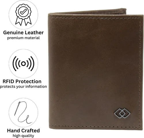 Vista 4 de Alpine Swiss Cartera de doble diamante RFID para tarjetas de visita, Arenisca, Talla única, Tarjetero