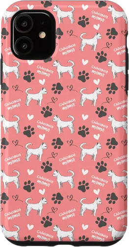 Vista 6 de iPhone 12 mini Chihuahua mamá rosa mujeres caso de regalo