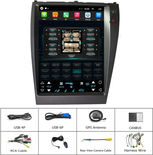 Vista 6 de Dzxiaso - Actualización de radio LEX ES350 2007-2012, reemplazo estéreo Android, pantalla táctil IPS, CPU de cuatro núcleos, reproducción