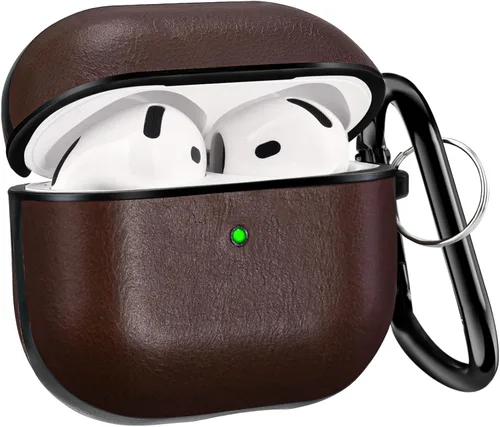 Vista 16 de V-MORO Compatible con Airpods Pro 2 Funda de Cuero Genuino AirPod Pro 2ª Generación Hombres [LED Frontal Visible] Fundas Protectoras de Cuero Negro