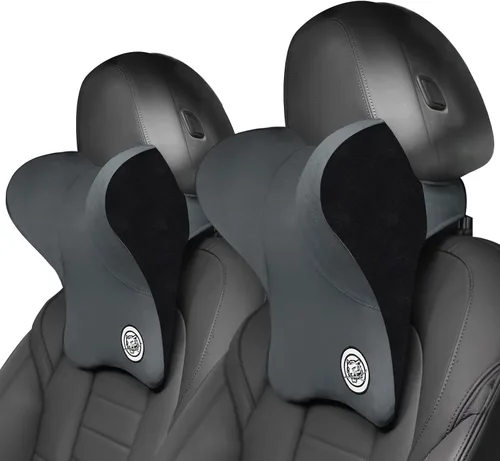 Vista 10 de Almohada para el Cuello del Asiento de Coche para Conducir, Almohada de Reposacabezas de Espuma Viscoelástica Suave con Correa Ajustable y Funda