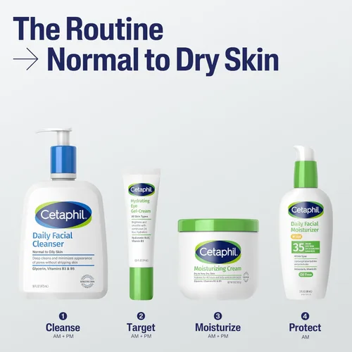 Vista 5 de Cetaphil Lavado Facial, Limpiador Facial Diario para Piel Sensible, Mixta a Grasa, NUEVO Paquete de 2 de 16 oz, Espuma Suave, Sin Jabón