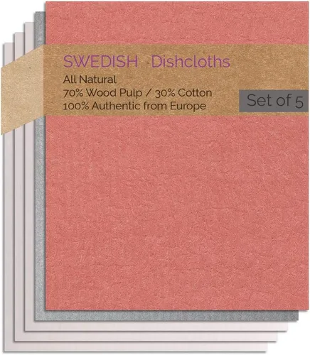 Vista 12 de SWEDEdishcloths - Toallas de esponja de celulosa - Juego de 10 paños de cocina suecos (azul)