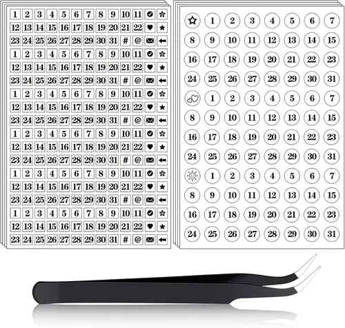 Vista 8 de Epakh 12 hojas de calcomanías para planificador mensual, calcomanías de diario con pinzas para codo, calcomanías creativas para calendarios