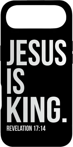 Vista 27 de Jesus is King Bible Scripture Quote Christian Case for iPhone 17