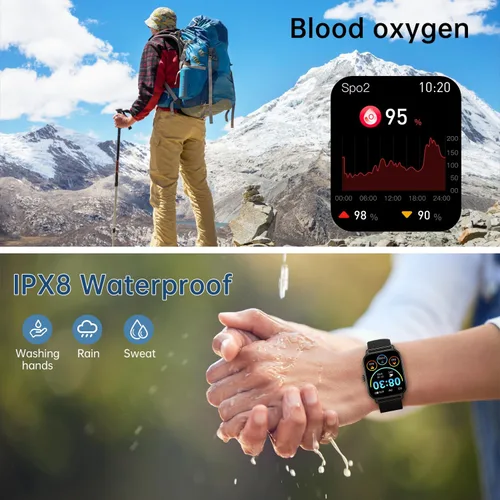 Vista 7 de Reloj inteligente para hombre y mujer Fitness: hacer respuesta llamar relojes digitales impermeables para hombre podómetro de carrera reloj