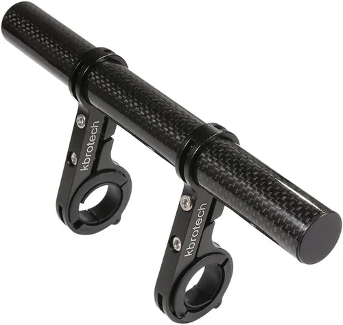Vista 8 de Extensor de manillar de bicicleta, extensión de manillar doble, soporte de montaje de fibra de carbono con soporte de aleación de aluminio, ahorro