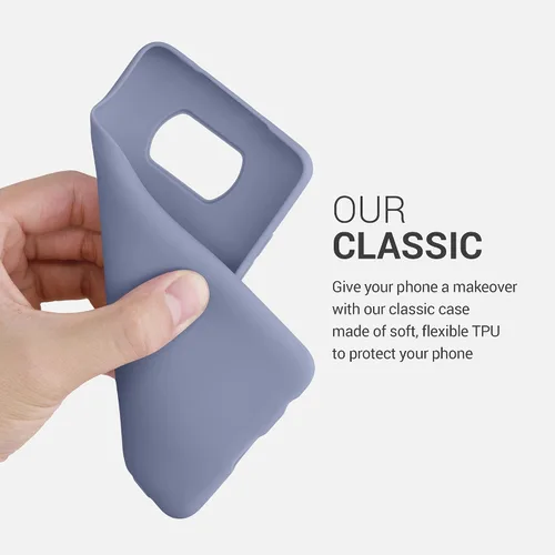 Vista 3 de kwmobile Funda compatible con Xiaomi Poco X3 NFC/Poco X3 Pro - Funda protectora de silicona TPU suave y delgada - Gris lavanda mate
