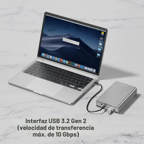 Vista 3 de Avolusion PRO-G1 - Disco duro externo USB 3.2 Gen 2 (10Gbps) USB-C de 12 TB con HUB USB 3.0 para Windows o MacOS PC de sobremesa o portátil
