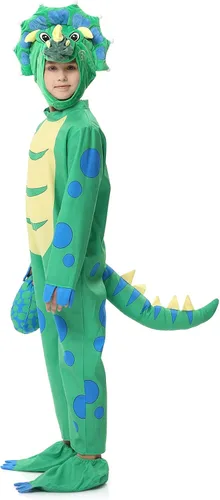 Vista 3 de Dinosaur Costume for Kids, Halloween Costumes for Toddlers Boys Girls, Triceratops Costumes for Trick or Treating