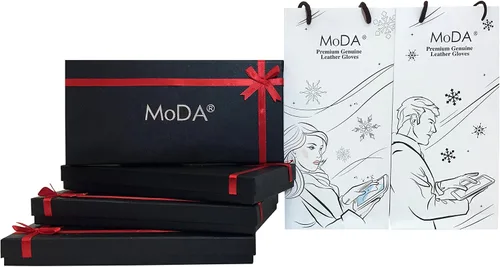 Vista 7 de MODA Mr Chicago - Guantes de cuero genuino para hombre con función de pantalla táctil para teléfonos inteligentes