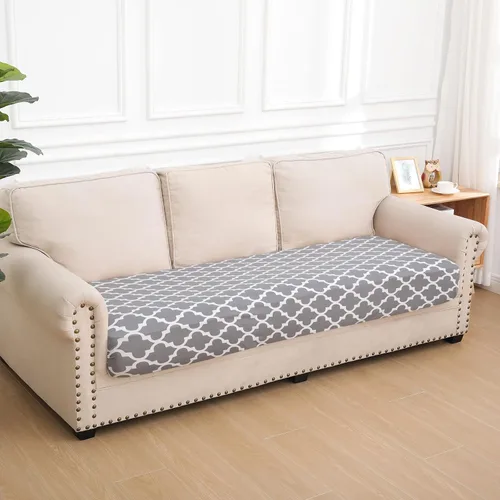 Vista 253 de hyha Fundas de cojín de sofá estampadas, fundas de sofá florales lavables para sofás con 2 cojines, fundas de cojín de patrón elástico para muebles