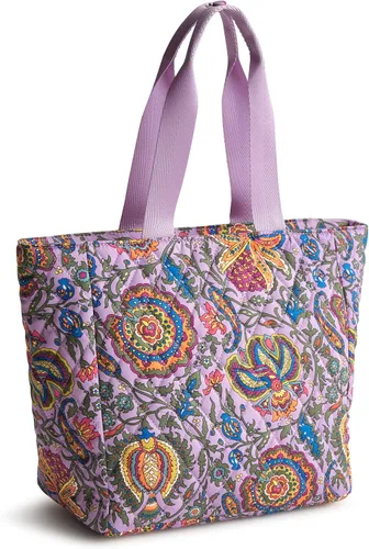 Vista 7 de Vera Bradley Women's Premium Cotton Lunch Tote Bag Colorido ramo.