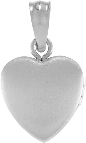 Vista 2 de Collar con medallón de corazón de plata de ley de 12 pulgada para mujer de 16 a 20 pulgadas, Plata esterlina, diamante blanco