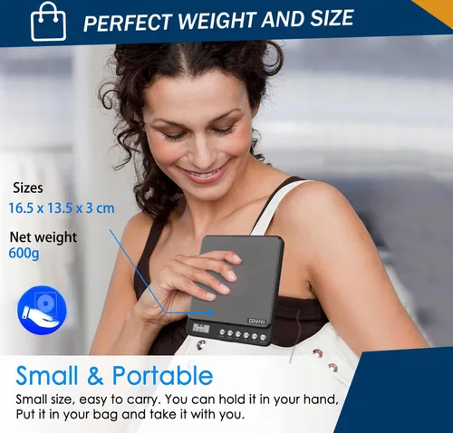 Vista 4 de Reproductor de CD portátil con Bluetooth y transmisor FM, reproductores de CD Bluetooth recargables de 2000 mAh con altavoces, conector