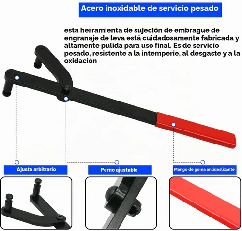 Vista 4 de Soporte Universal de Polea Portador de Árbol de Levas Bomba de Inyección Herramienta de Llave de Sujeción de Piñón de Leva Compatible con Audi