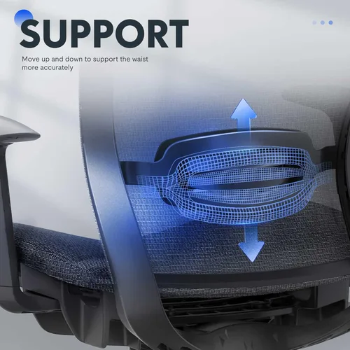 Vista 7 de FLEXISPOT Silla de oficina ergonómica con reposapiés, silla de computadora con respaldo de malla, sillas de escritorio de oficina en casa