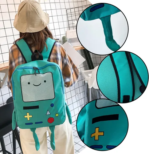 Vista 3 de crusmary Mochila personalizada de 16 pulgadas, bolsa de juego, bolsas de viaje casuales estéticas, transpirables, portátiles, ligeras, color verde