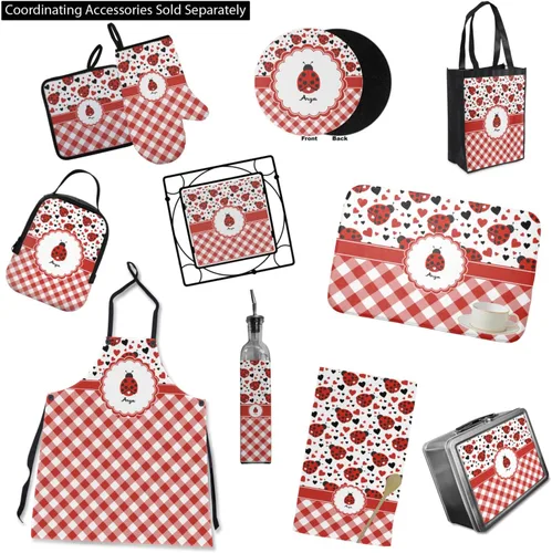 Vista 5 de Taza de café personalizada Ladybugs & Gingham de 11 onzas, color blanco