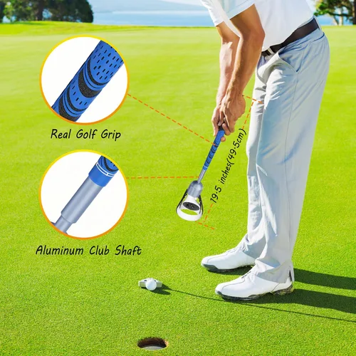 Vista 4 de VR Golf Club Attachment for Oculus Quest 2 Meta Quest 2, Aluminum Golf Club Handle Accessory with Realistic Rubber Grip& 2 Straps, 1 1 Molded