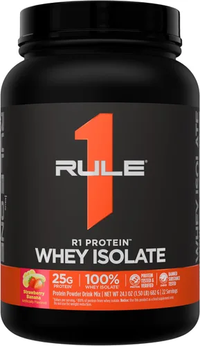 Vista 14 de Rule 1 Proteins R1 Protein Whey Isolate, crema de plátano, 23 porciones