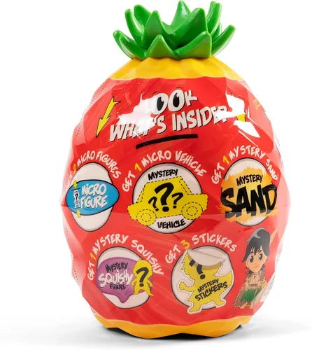Vista 6 de RYAN'S WORLD Island Adventures - Huevo de piña misterioso - Nueva aventura tropical para Ryan y sus fans - Contiene 4 micro figuras misteriosas