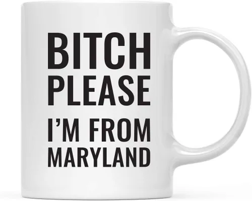 Vista 37 de Andaz Press Taza de café de 11 onzas, regalo de broma, Bitch Please I'm from Alabama, paquete de 1, incluye caja de regalo, divertidas ideas