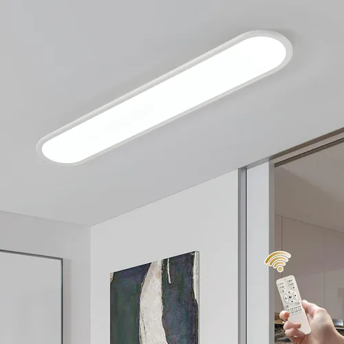 Vista 12 de Ganeed Lámpara de techo LED de 27.6 pulgadas, lámparas de techo lineales de alto brillo, blanco frío de 6000 K, luminaria moderna ultra fina