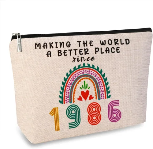 Vista 7 de ancpeany Regalos de cumpleaños número 41 para mujeres, ella, decoraciones de cumpleaños 41, bolsas de maquillaje, ideas de regalo para mamá, esposa