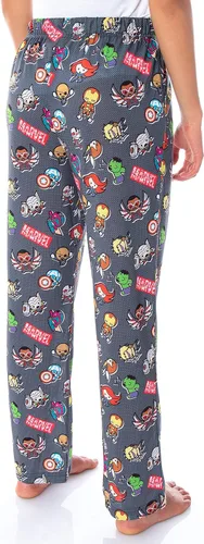 Vista 4 de Marvel Comics - Pantalones de pijama para mujer con estampado de personajes de superhéroes