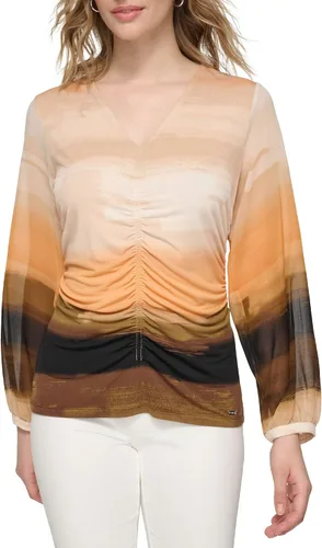 Vista 2 de Calvin Klein Women's Gathered Long Sleeve Knit