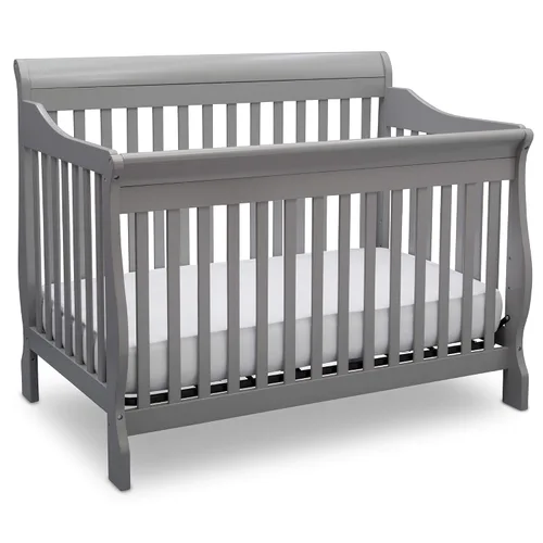 Vista 9 de Delta Children Cuna convertible Canton 4 en 1, fácil de montar, color negro ébano
