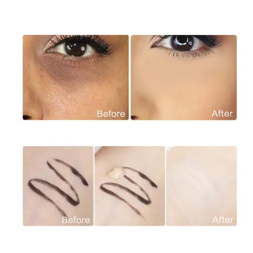Vista 3 de Corrector Impermeable de Cobertura Completa con Juego de Esponja con Primer, Base Líquida Cremosa Suave Mate Impecable Kit de Maquillaje Corrector