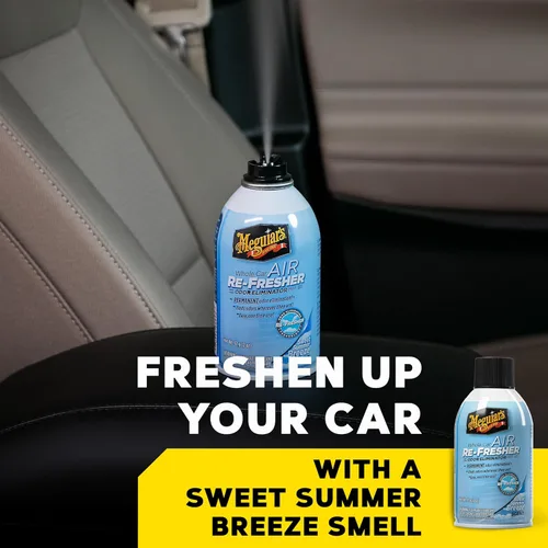 Vista 2 de Meguiar's - Aromatizante en aerosol para automóvil, elimina los olores fuertes del vehículo, aroma a brisa de verano (Summer Breeze), atomizador