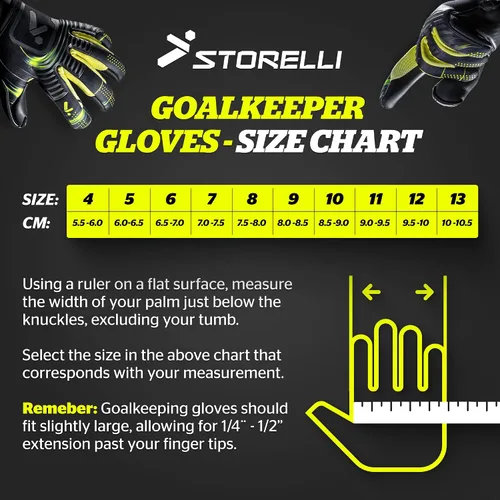 Vista 6 de Storelli Silencer Goalkeeper Gloves, with Removable Finger Spines, High-Impact Hand Protection, Soccer Accessories